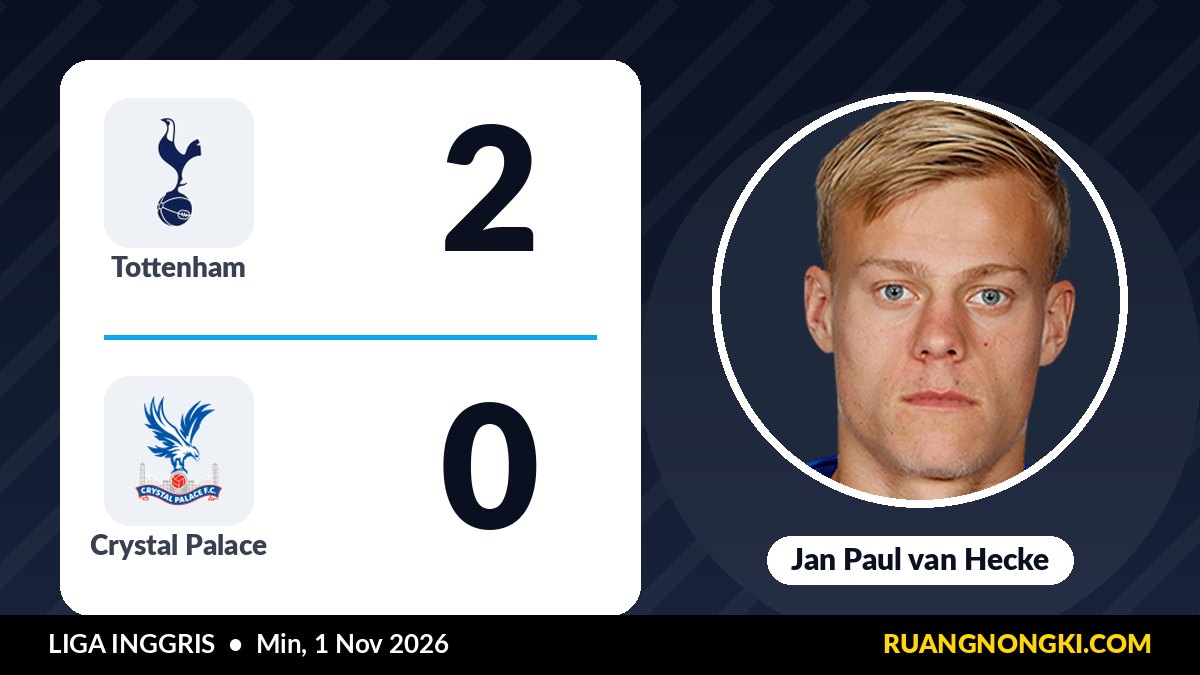 Tottenham vs Crystal Palace 2-0: Spurs Lepaskan 34 Tembakan