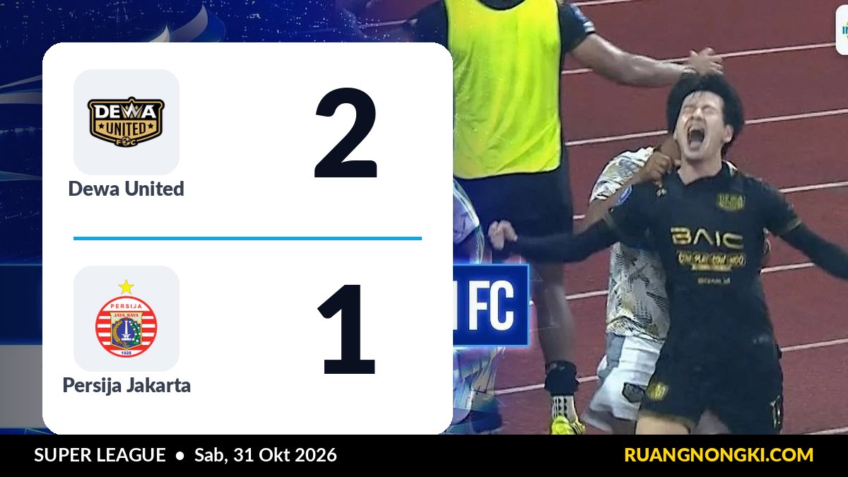 Hasil Dewa United vs Persija Jakarta 2-1: Dewa United Naik 17 Poin