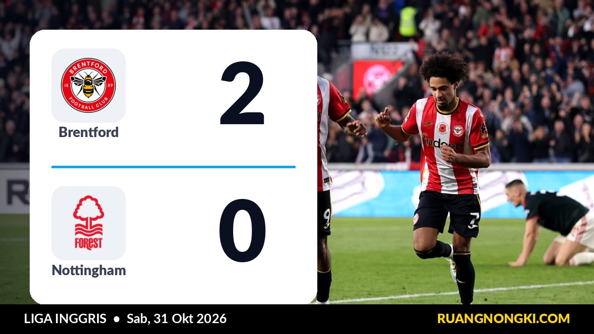 Hasil Brentford vs Nottingham 2-0: Brentford Naik ke Peringkat 6
