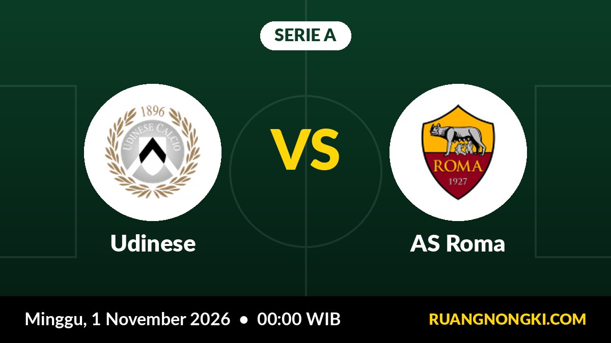 Prediksi Udinese vs AS Roma: Skor 0-2 Jaga Roma di Tiga Besar